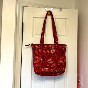 Vera Bradley Vintage Bandanna pattern, zip top Tote.